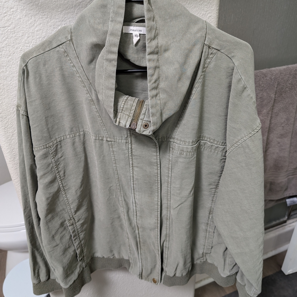 Maurices Utility Jacket in Olive Green